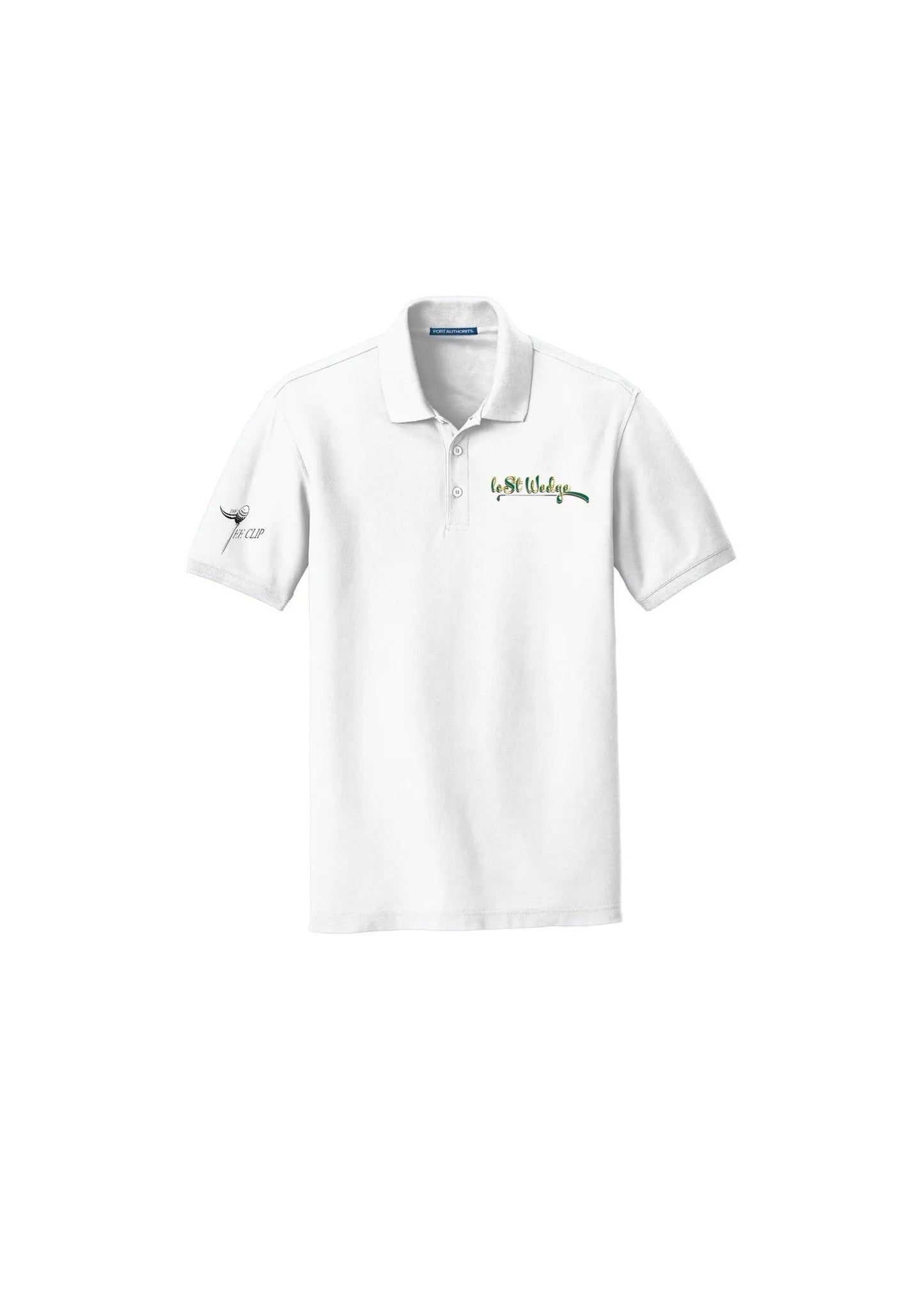 Lost Wedge™ Men's Core Classic Pique Polo White Lost Wedge™