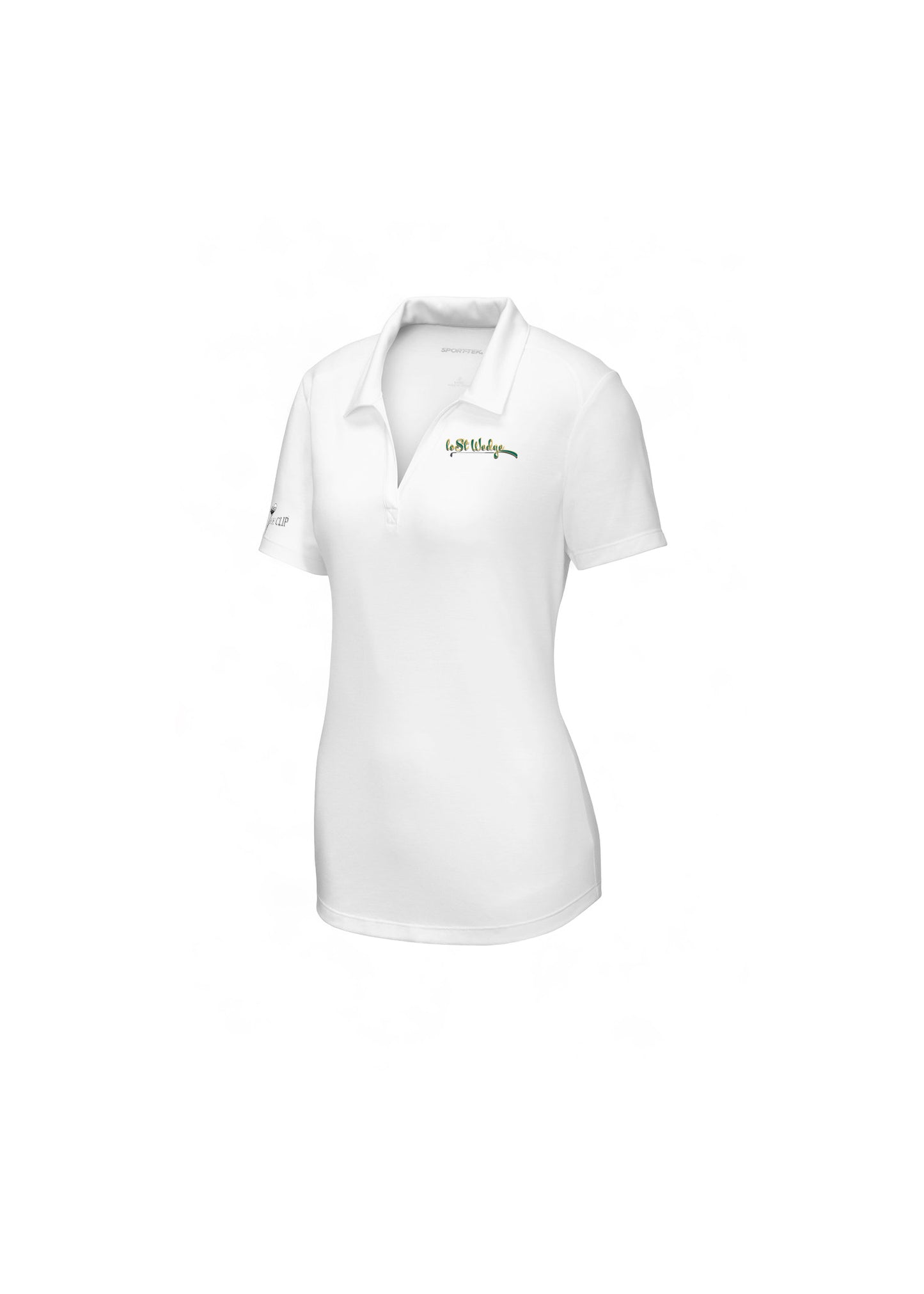 Lost Wedge™ Sport-Tek Ladies PosiCharge Tri-Blend Wicking Polo White