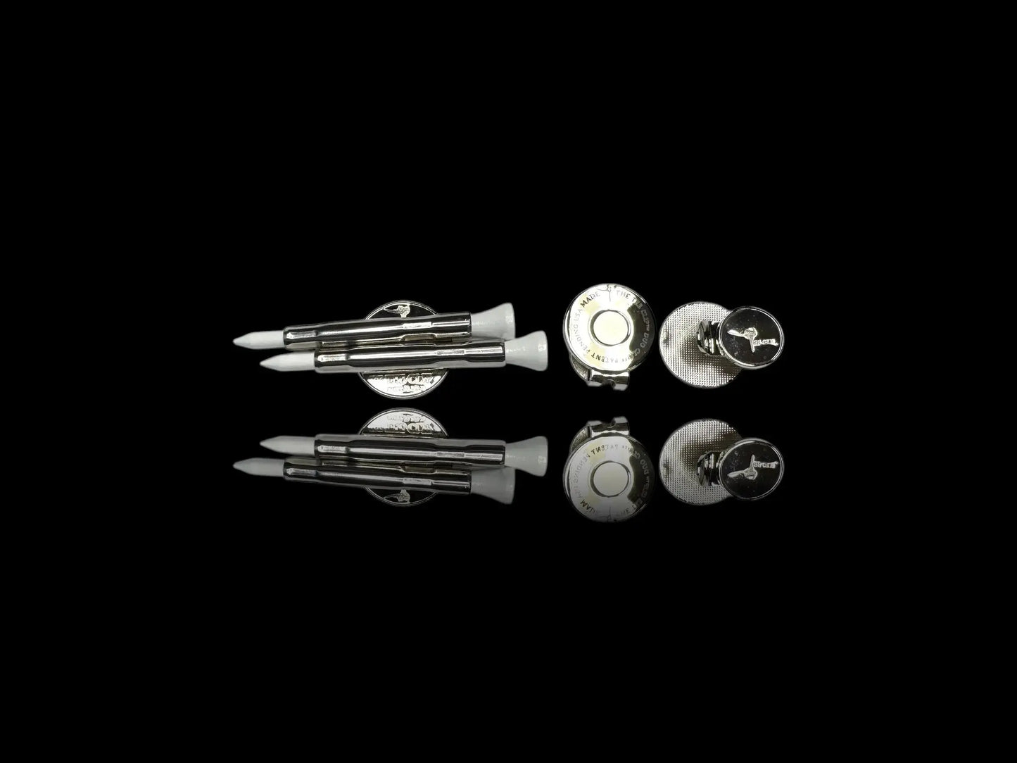 The Tee Clip®: USA Made | Magnetic Golf Tee Holder | Double Barrels for 2 Tees, Ball Marker, Putting Alignment Tool, Divot Fixer Lost Wedge™