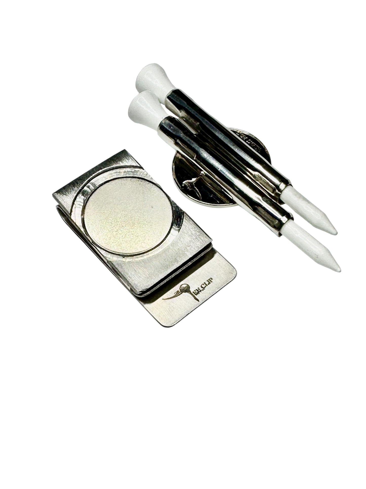 The Tee Clip® Hip Clip™: USA Made | Magnetic Golf Tee Holder for Belt Or Waist | Holds The Tee Clip™ | Double Barrels for 2 Tees, Ball Marker, Putting Alignment Tool, Divot Fixer