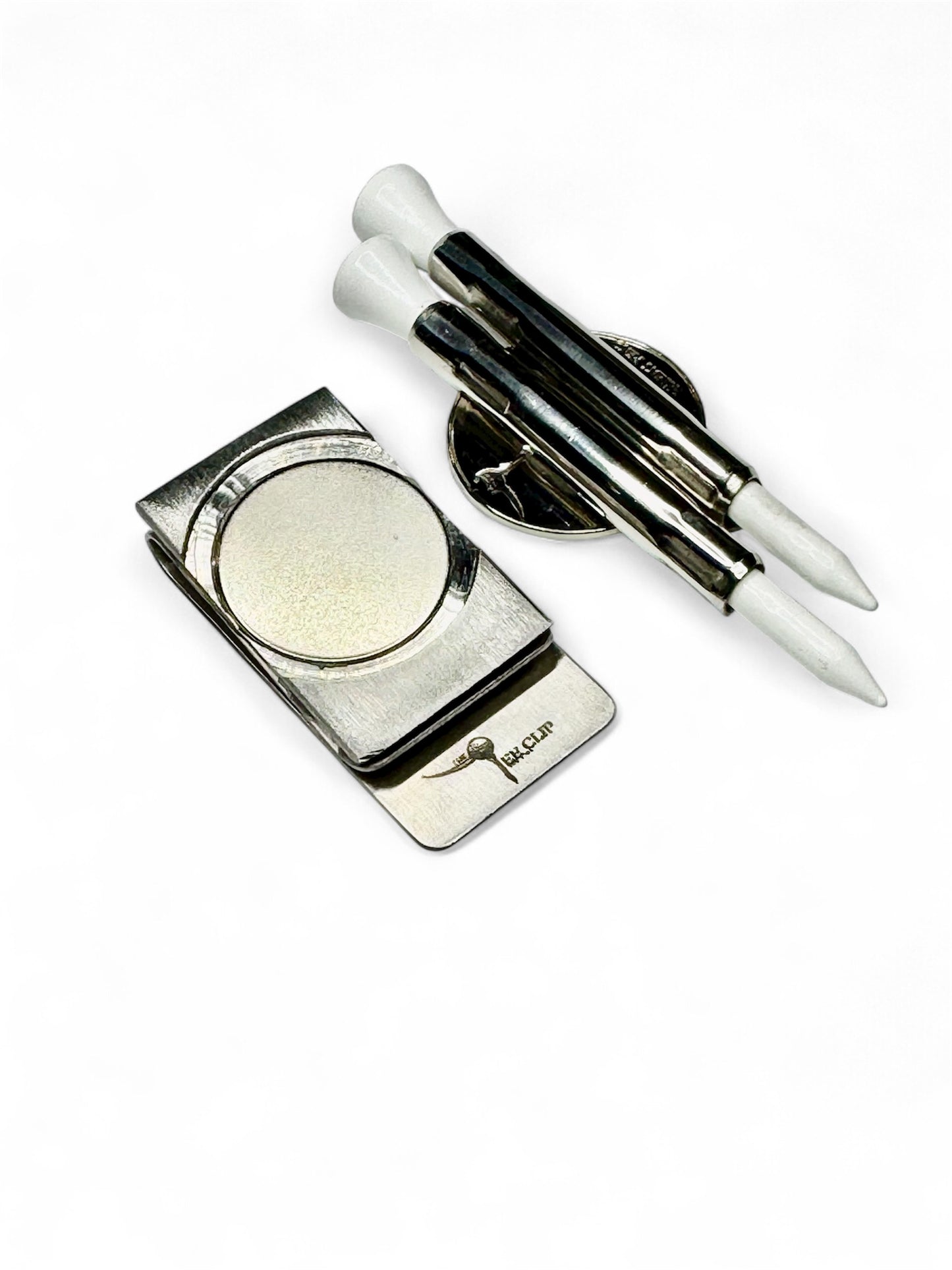 The Tee Clip® Hip Clip™: USA Made | Magnetic Golf Tee Holder for Belt Or Waist | Holds The Tee Clip™ | Double Barrels for 2 Tees, Ball Marker, Putting Alignment Tool, Divot Fixer