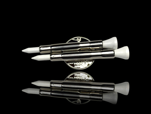 The Tee Clip®: USA Made | Magnetic Golf Tee Holder | Double Barrels for 2 Tees, Ball Marker, Putting Alignment Tool, Divot Fixer