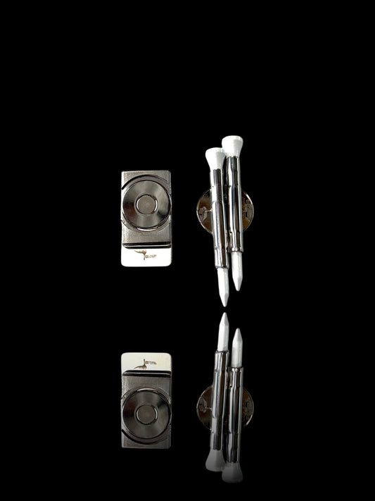 The Tee Clip® Hip Clip™: USA Made | Magnetic Golf Tee Holder for Belt Or Waist | Holds The Tee Clip™ | Double Barrels for 2 Tees, Ball Marker, Putting Alignment Tool, Divot Fixer