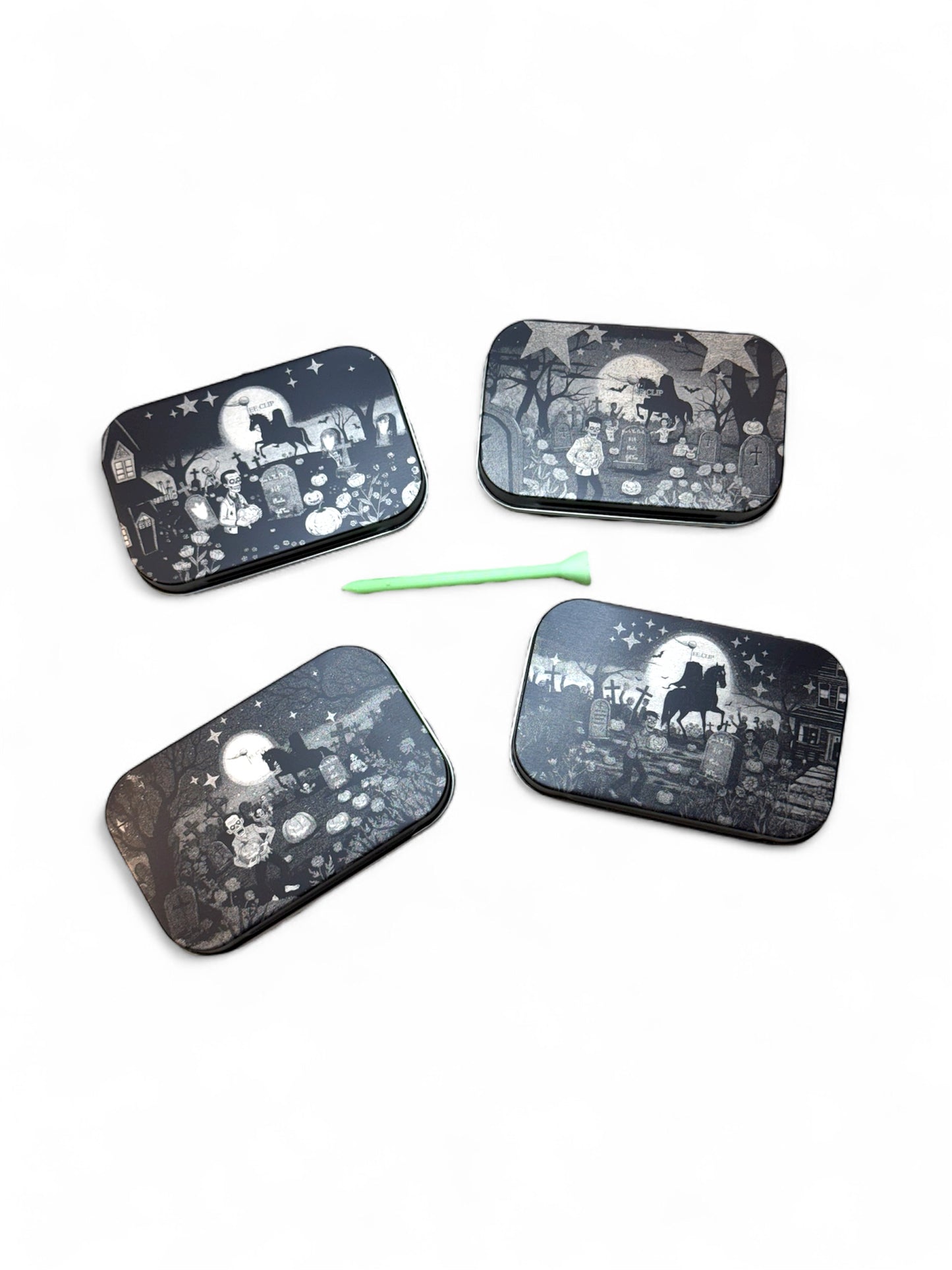 Limited Edition - 10PK Glow In The Dark 3D Printed Plastic Tees w/ Limited Edition Collectible Tin